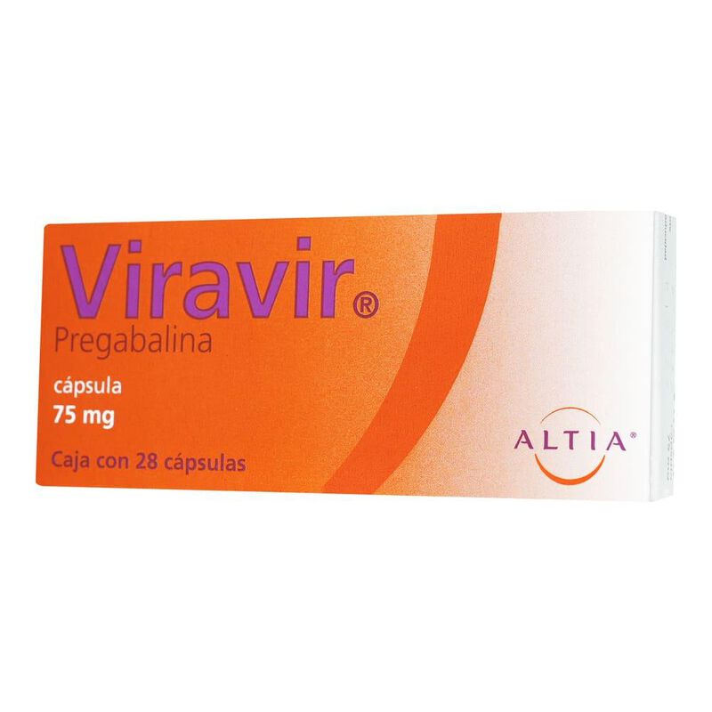 Viravir 75 mg 28 c&aacute;psulas 75 mg caja con 28 c&aacute;p... image number null