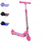 Scooter Pat&iacute;n Del Diablo Para Ni&ntilde;os Con Luces Plegable Altura Ajustable Antideslizante Freno 3 A 8 A&ntilde;os Rosa