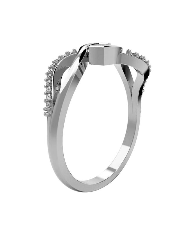 Anillo de Compromiso en Oro de 14K con Circonia... image number null