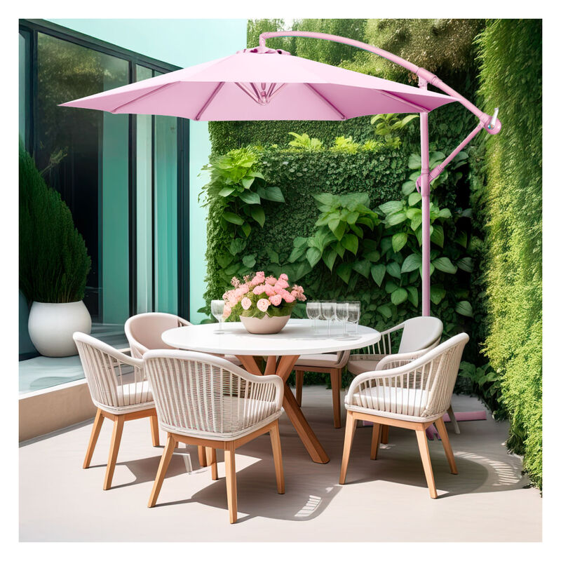 Sombrilla Full Color Rosa Exterior Lujo 2.9m + ... image number null