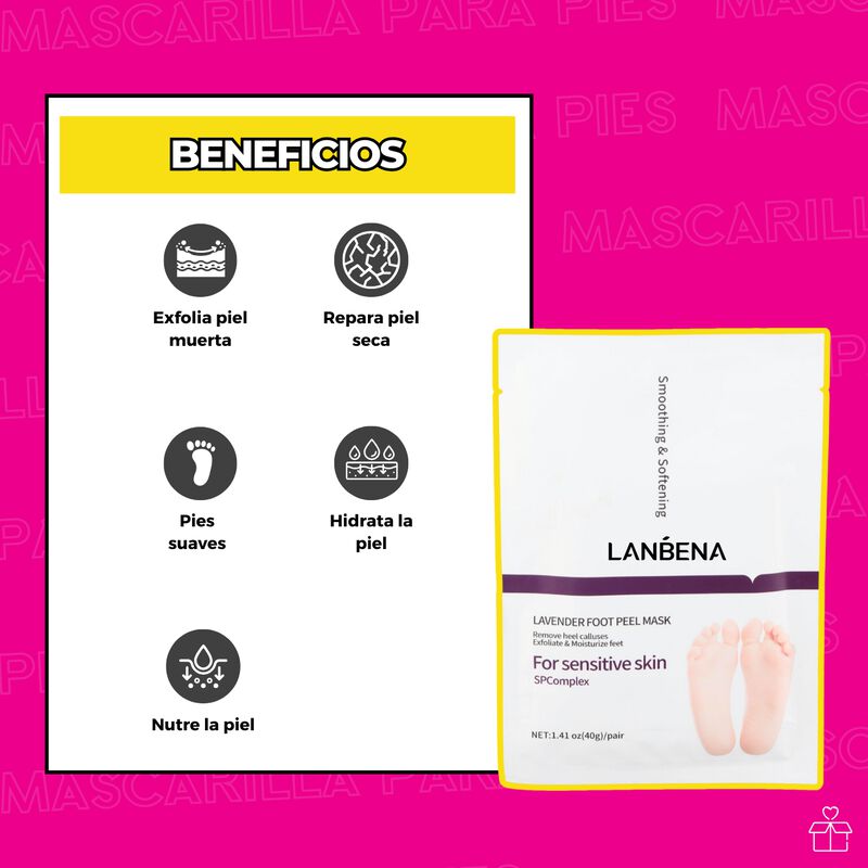 Mascarilla Exfoliante de Pies Elimina Piel Muer... image number null