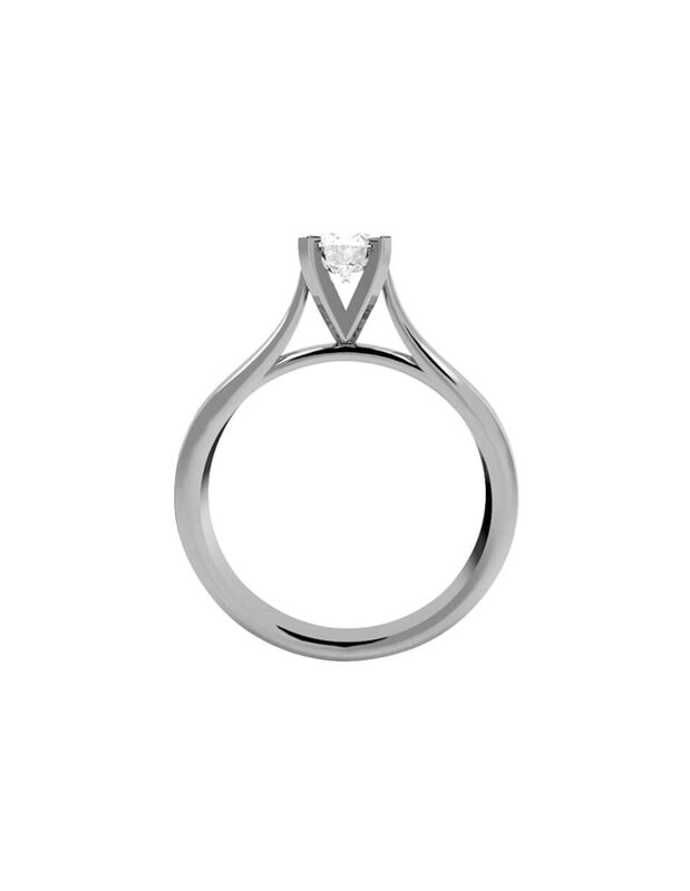 Anillo de Compromiso de 14K con Diamante de Lab... image number null