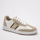 Clasben tenis para hombre blanco beige cod 141448-F