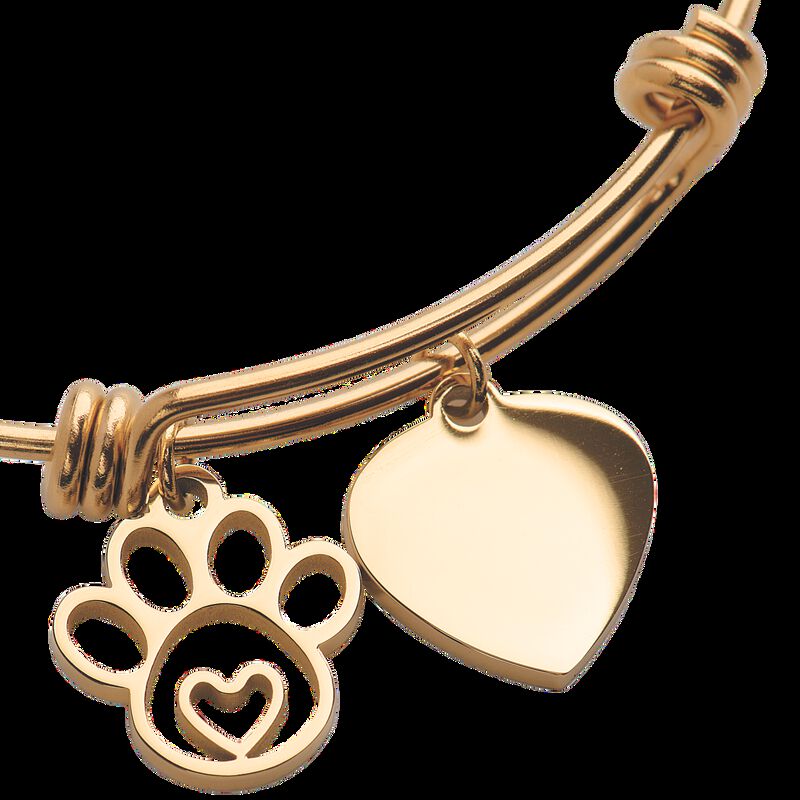 Pulsera Acero Inoxidable, Huella Gato Perro Cor... image number null