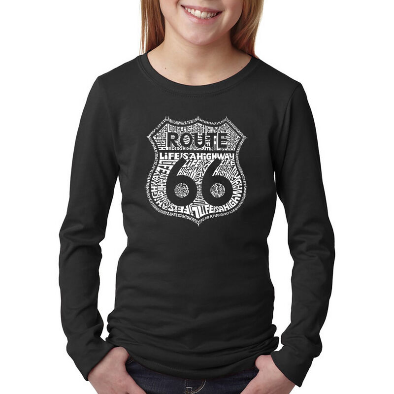 Camiseta De Manga Larga Word Art Para Ni&ntilde;a - Ru... image number null