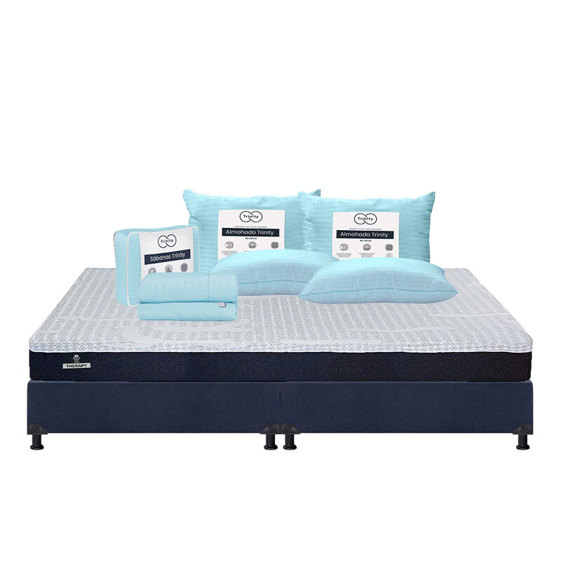 Colch&oacute;n King Size Therapy + Box + 2 Almohadas T... image number null