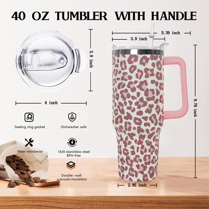 Vaso Termo Ceovfoi 1200 ml Con Dise&ntilde;o De Leopar... image number null