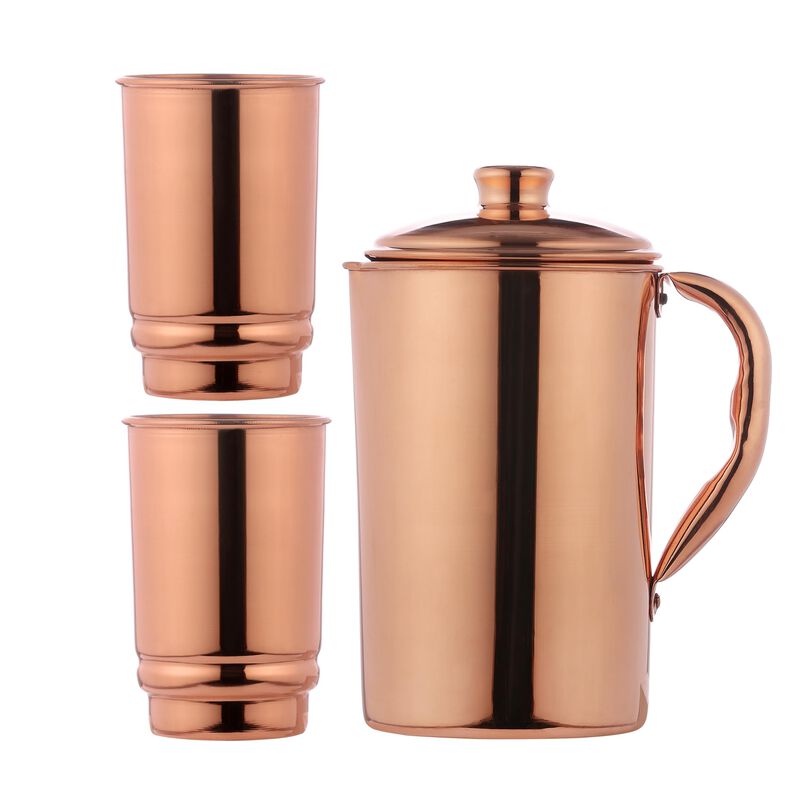 Jarra De Agua De Cobre Y 2 Vasos Healthgoods En... image number null