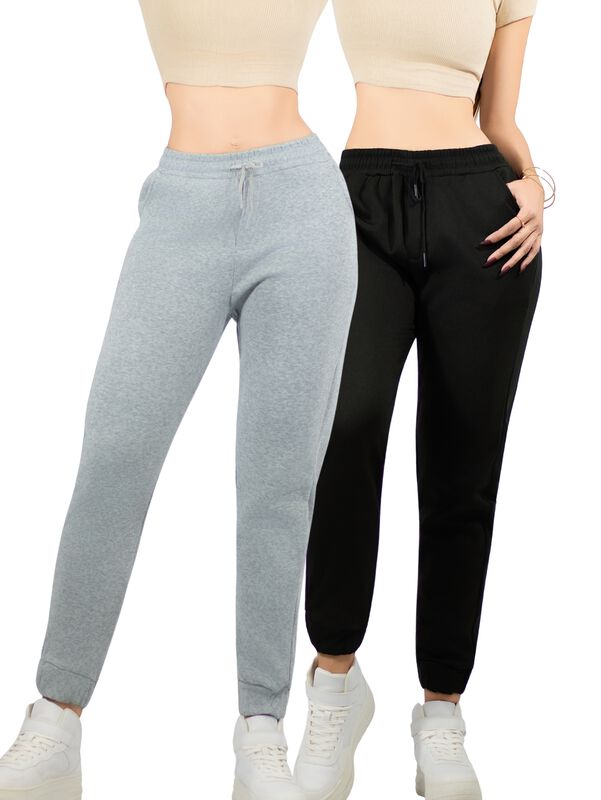 Pack De 2 Pants De Mujer Pantalones Anchos Casu... image number null