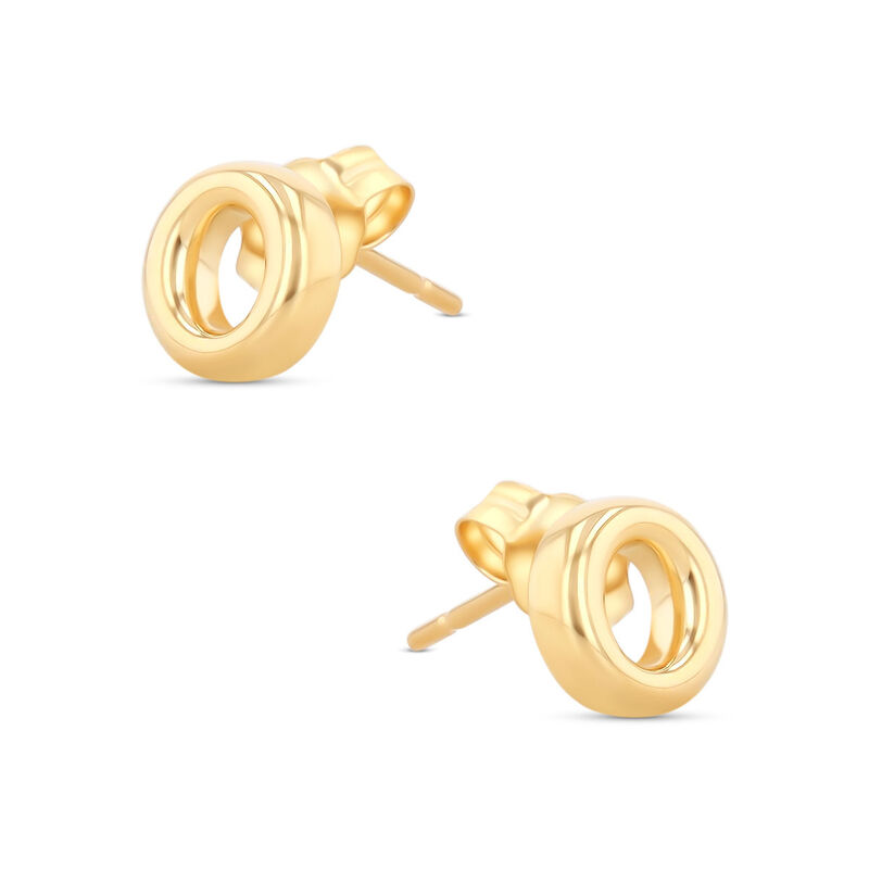 Aretes De Oro Amarillo De 10K (Letra O) image number null
