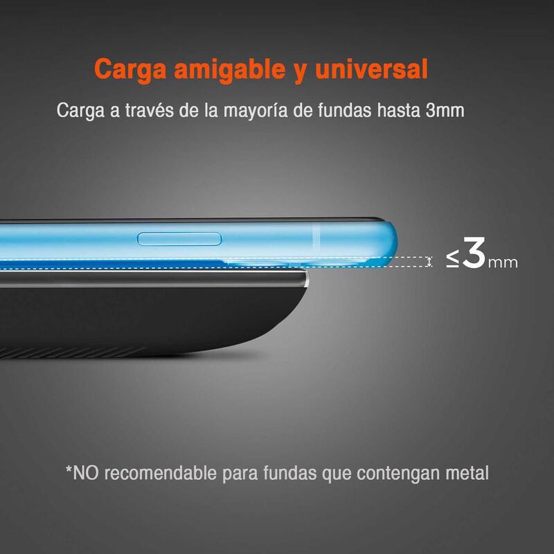 Base Cargador HYPERGEAR inal&aacute;mbrico Qi 15W Negr... image number null