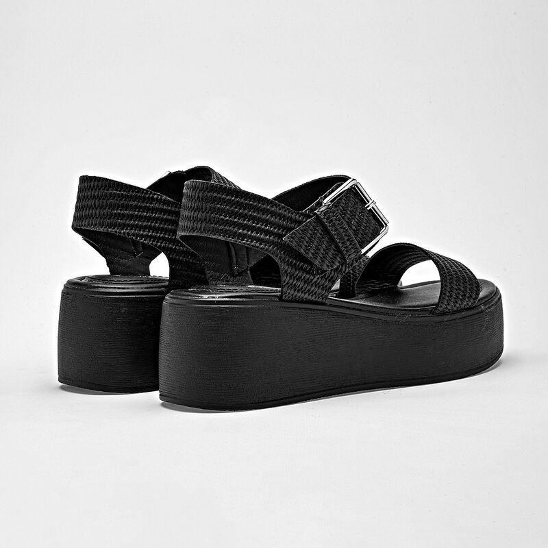 Dash sandalia plataforma para mujer negro cod 1... image number null