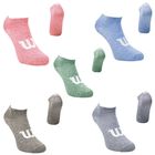 Wilson 5 Pares de Tines cortos para Hombre, Color Multicolor Logo Blanco ,Talla Unitalla, Sin felpa