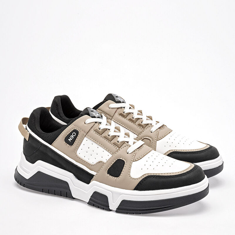 Neosport tenis para hombre blanco beige negro c... image number null