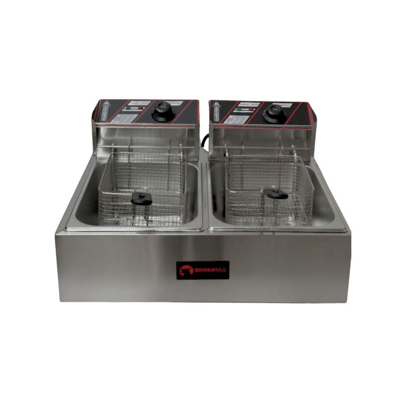 Freidora eléctrica doble 12L Shorbull image number null