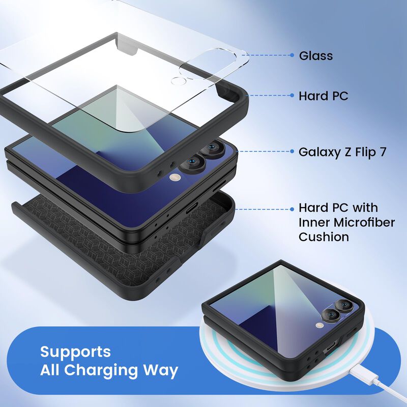 Funda Ruky para Samsung Galaxy Z Flip 7 Negra c... image number null