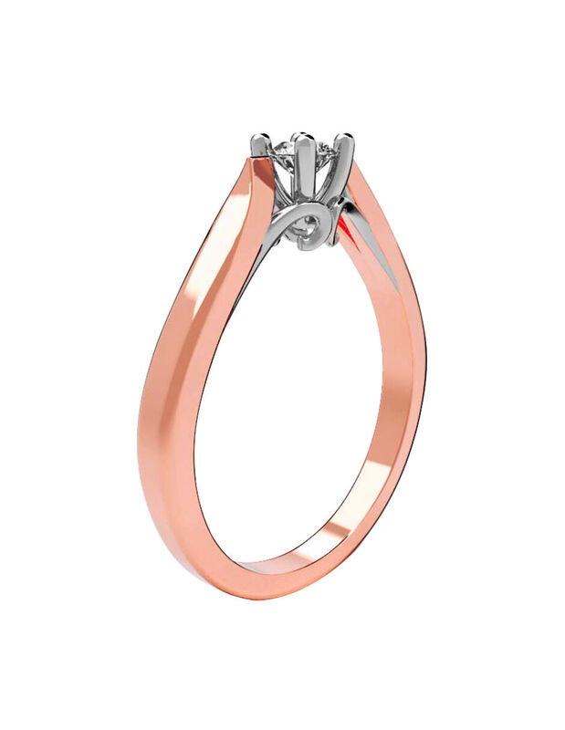 Anillo de Compromiso de 14K con Diamante de Lab... image number null