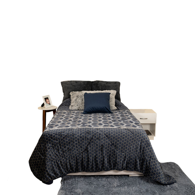 Cobertor Borrega Condesa Mat. Hexagonos Ori&oacute;n image number null