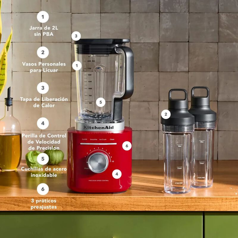 Licuadora Kitchenaid 7ksb2078mer 2lts + 2 Vasos... image number null