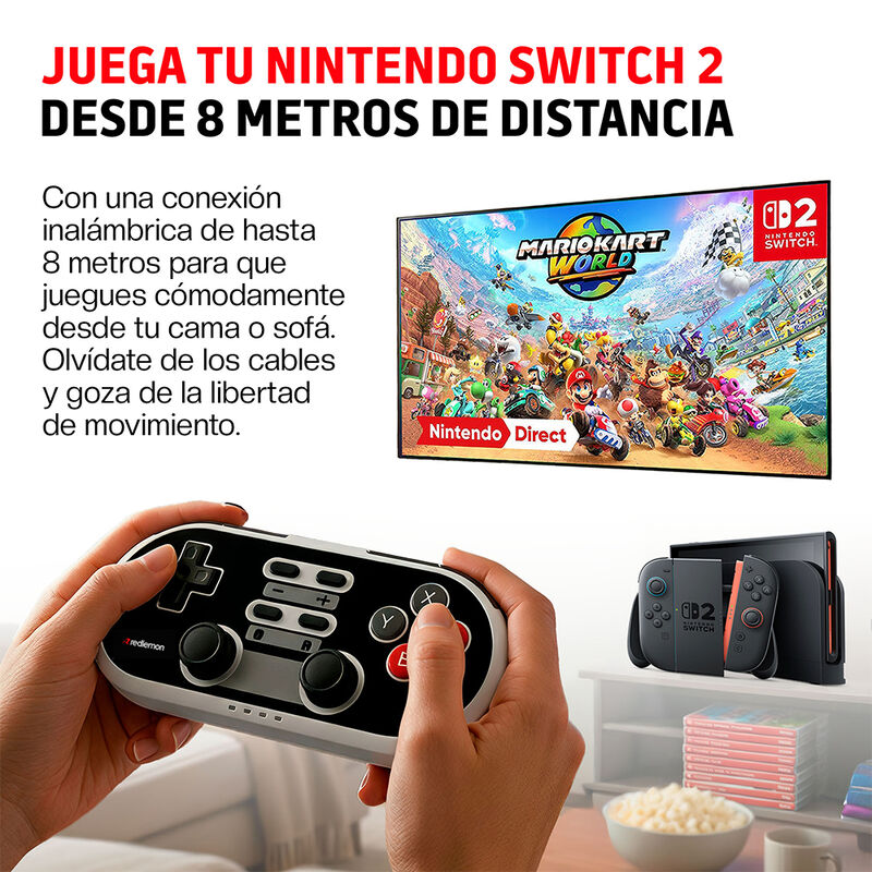 Control Para Nintendo Switch 1 Y 2 Retro Inal&aacute;m... image number null