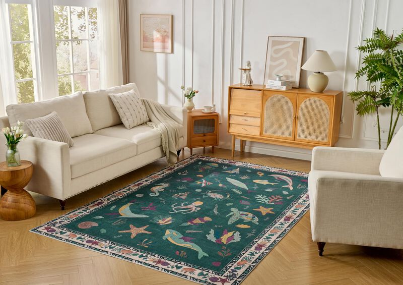 Alfombra Weaverlane 183x274 Cm Lavable Esmerald... image number null