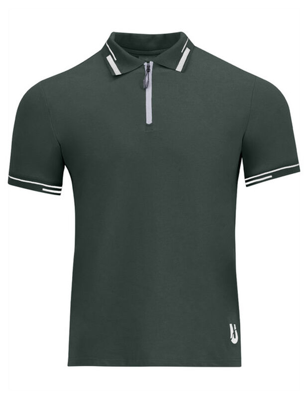 Playera Hombre Premium Cuello Con Cierre Verde ... image number null