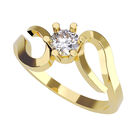 Anillo de Compromiso en Oro Amarillo 10K con Circonia -  Talla:4.5/ FJ779-10Y-CZ-45