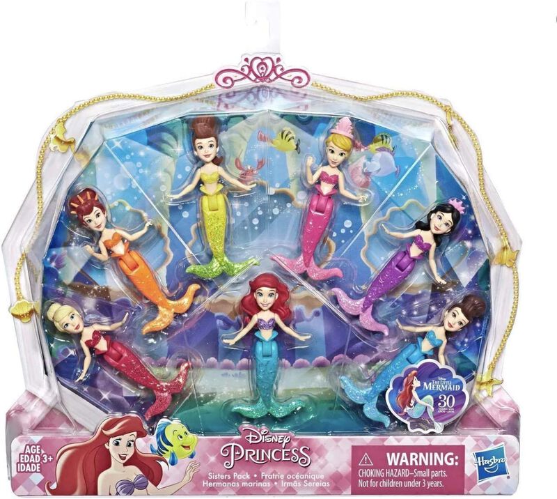 Disney Princess Ariel And Sisters Dolls Mermaid... image number null
