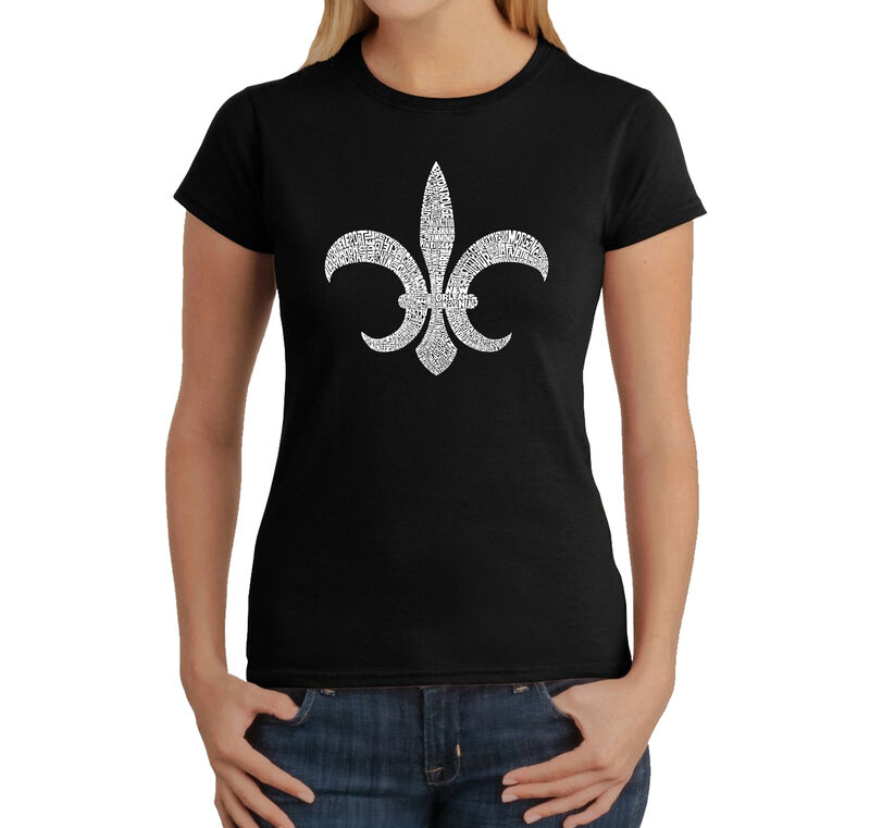 Camiseta Word Art Para Mujer - Fleur de Lis &middot; C... image number null