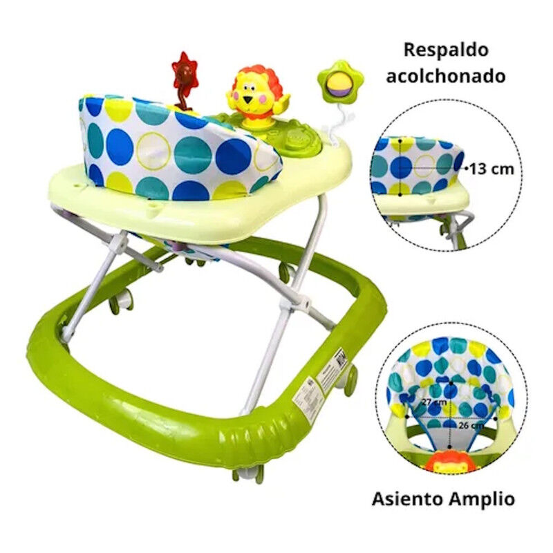 Andadera Para Beb&eacute; Verde Con Luz Sonido Llantas... image number null