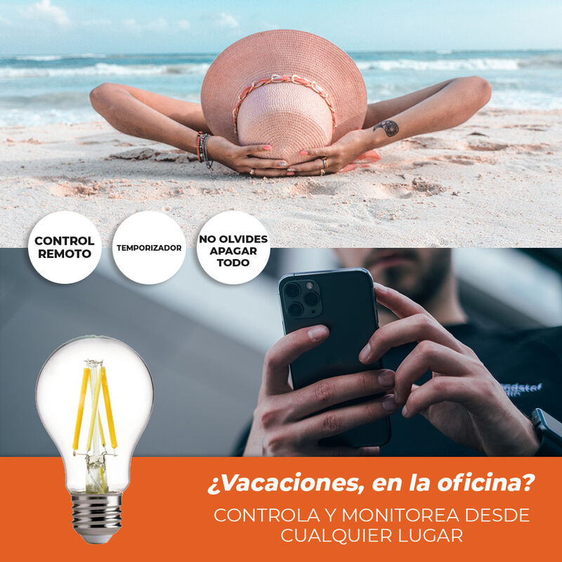 Foco LED Inteligente Filamento A19 WiFi 5.5 W, ... image number null