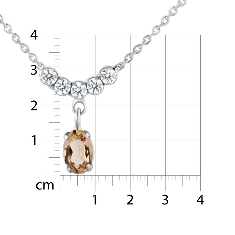 Gargantilla De Plata 925 Con Cristal Color Zafi... image number null