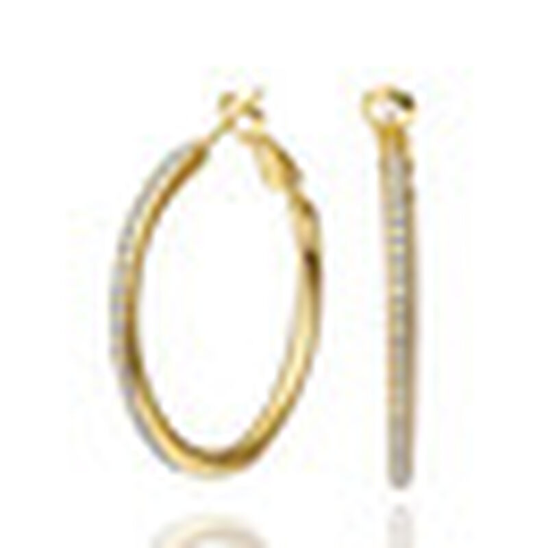 Arracadas en Baño de Oro Amarillo de 18K con Cr... image number null