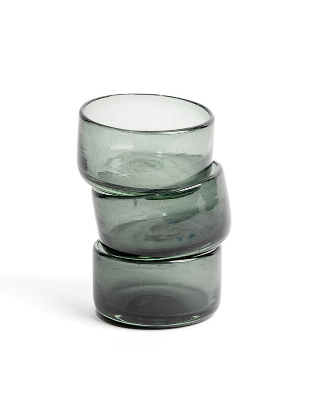 Botanero  Set de 3 Bowls de Vidrio Soplado Humo... image number null