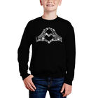 Sudadera De Cuello Redondo Word Art Para Ni&ntilde;o - Dedos de Paz - Negro