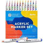 Marcadores De Pintura Acr&iacute;lica Arrtx 60a Punta De Pincel &ndash; Set De 60 Colores