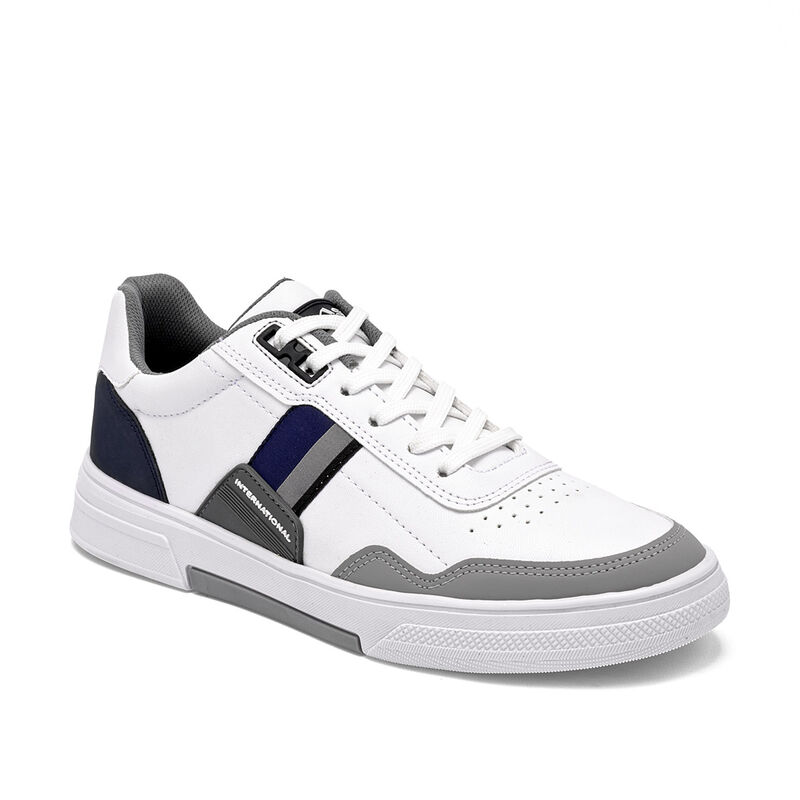 Clasben Tenis urbano para hombre blanco gris ma... image number null