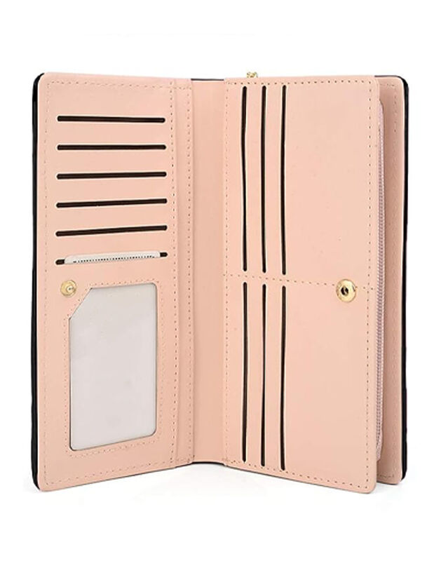 Cartera Negra Con Rosa Pink Brule image number null