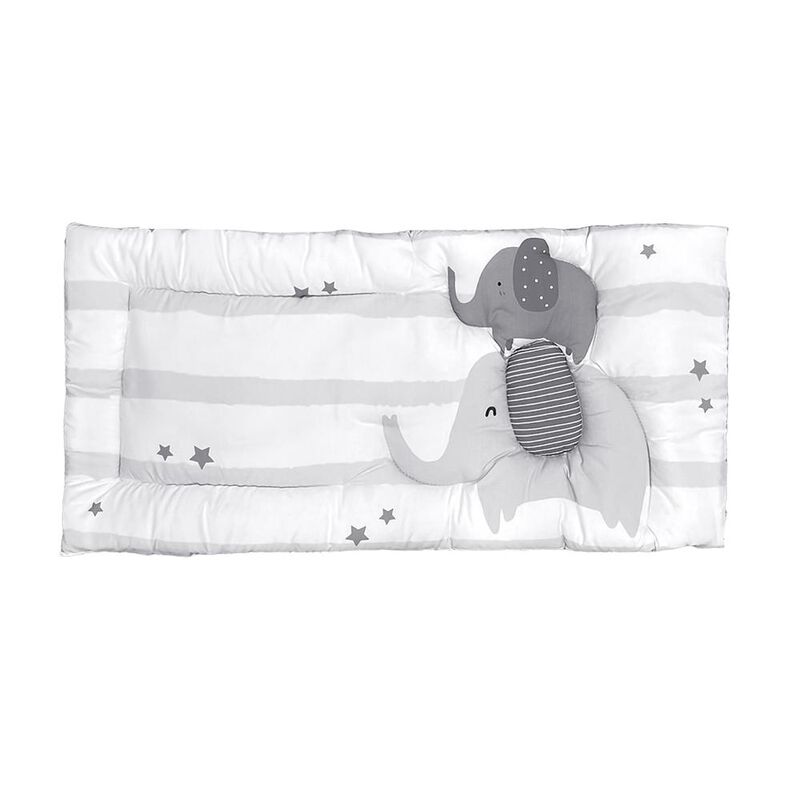 Protector Cuna Cunero Beb&eacute; Elephant Gris 6 Pzas... image number null