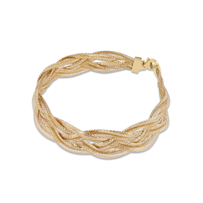 Pulsera De Oro Amarillo 10k (19cm Aprox) image number null
