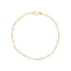 Pulsera De Oro Amarillo 14K Con Perla (16.5 + 2Cm)