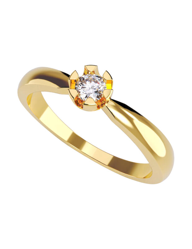 Anillo de Compromiso de 14K con Diamante de Lab... image number null