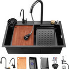 Tarja Multifuncional Brandtrendy de Acero Inoxidable con Grifo Cascada 80x45 cm