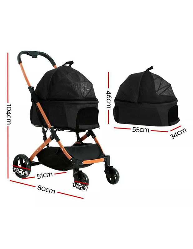 Carriola Estándar Para Perro Y Gato Elego image number null