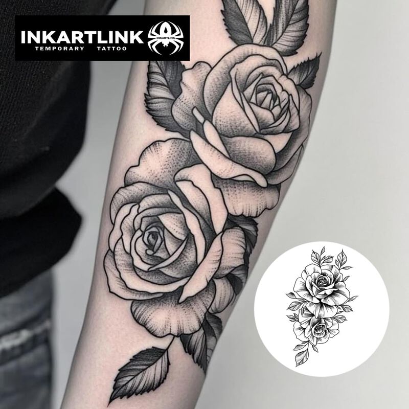 Tatuajes Temporales Inkartlink Flor 12 Impermea... image number null