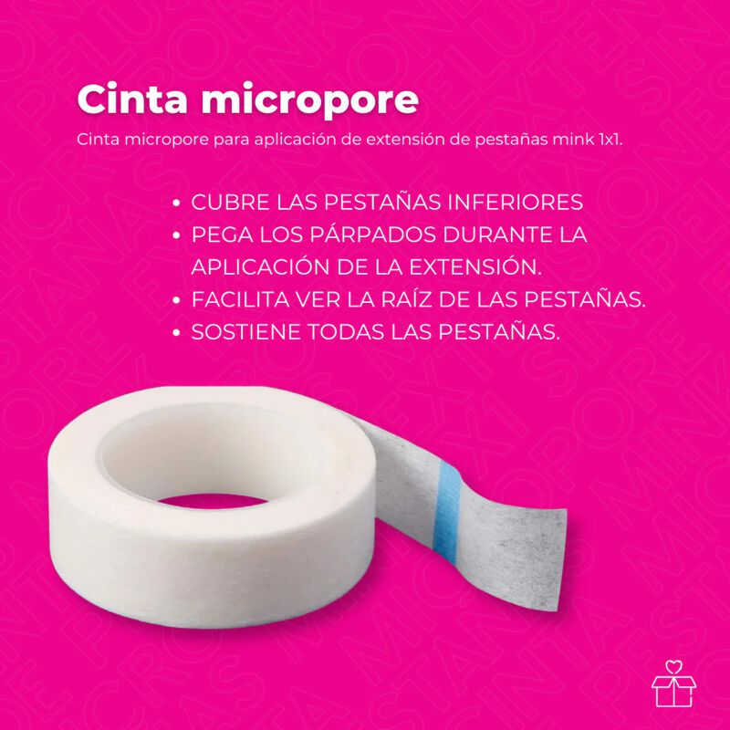 Cinta Micropore Extensiones de Pesta&ntilde;as 1x1 sin... image number null
