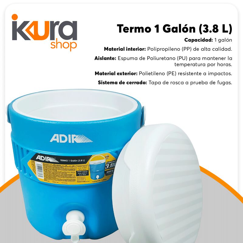 Combo Hieleras 48QT + 2 Termos 3.8L c/u Azul image number null