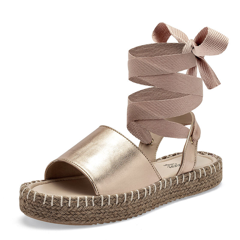 Queen sandalia tipo alpargata para mujer dorado... image number null