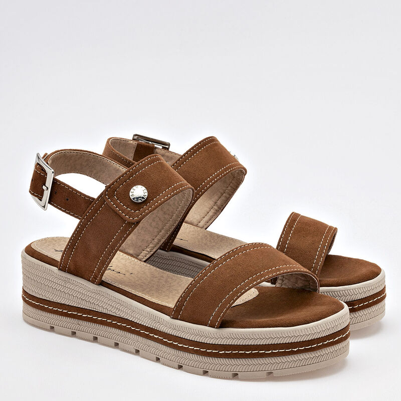 Been Class Sandalia para mujer camel image number null