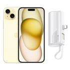 iPhone 15 128GB Amarillo CHIP Reacondicionado m&aacute;s Mini Power Bank
